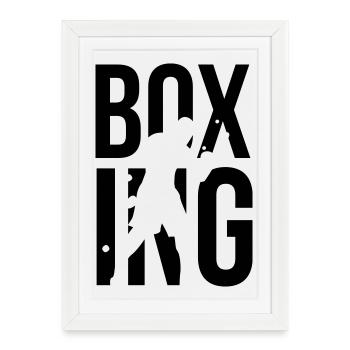 boxing - Framed poster (27 × 37 cm) - white - Front