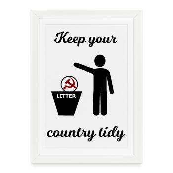 Le socialisme et le capitalisme drôle - Affiche encadrée (27 × 37 cm) - blanc - Devant