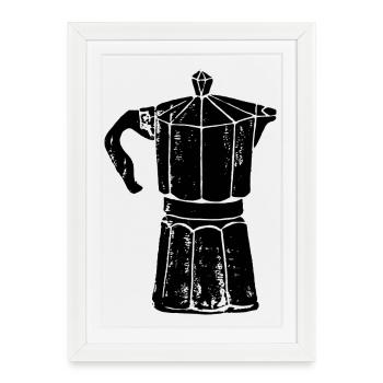 Coffee – But first coffee - Framed poster (27 × 37 cm) - white - Front
