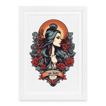 No Wars Makes Love - Framed poster (27 × 37 cm) - white - Front