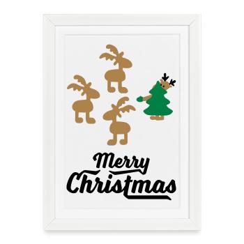 Funny T-shirts for Christmas - Framed poster (27 × 37 cm) - white - Front