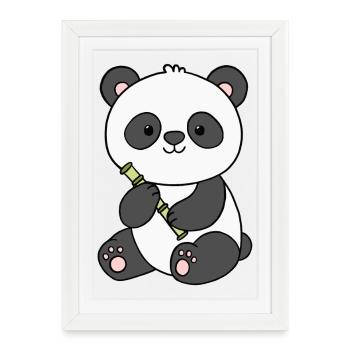 Panda Panda Ours - Affiche encadrée (27 × 37 cm) - blanc - Devant