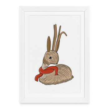 Adorable renne - Affiche encadrée (27 × 37 cm) - blanc - Devant