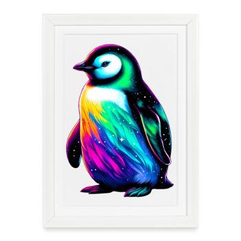 Penguin - Framed poster (27 × 37 cm) - white - Front