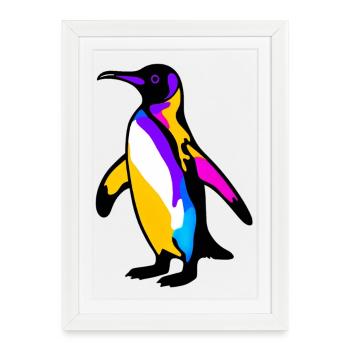 Pingouin - Affiche encadrée (27 × 37 cm) - blanc - Devant
