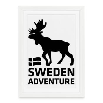 Sweden Adventure - Framed poster (27 × 37 cm) - white - Front