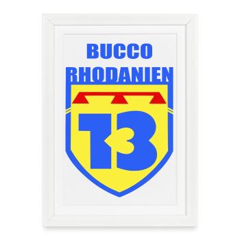 Bucco Rhôdanien - Affiche encadrée (27 × 37 cm) - blanc - Devant