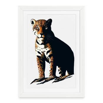 jaguar - Affiche encadrée (27 × 37 cm) - blanc - Devant