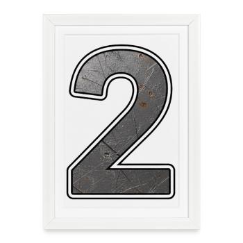 Two Metal Texture Scratch Art - Framed poster (27 × 37 cm) - white - Front