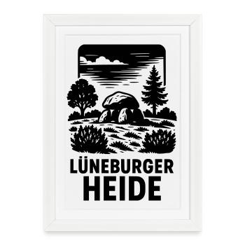 Lande de Lunebourg - Affiche encadrée (27 × 37 cm) - blanc - Devant