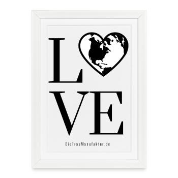 LOVE inside I There's love inside. PowerStatement - Framed poster (27 × 37 cm) - white - Front