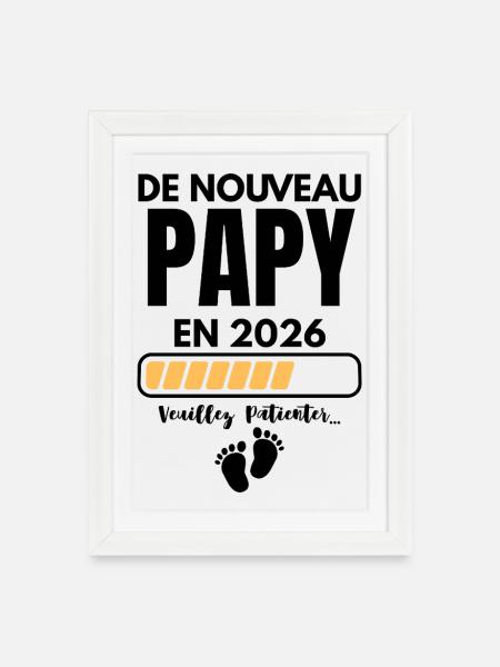 Opa wieder 2026 bitte warten - Gerahmtes Poster (27 × 37 cm) - Weiß