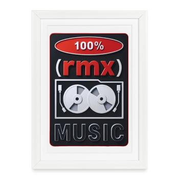 100% REMIX - sound & vision - Framed poster (27 × 37 cm) - white - Front