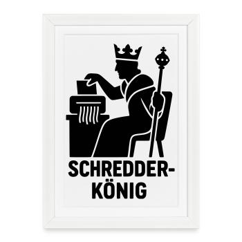 Shredder King - Framed poster (27 × 37 cm) - white - Front