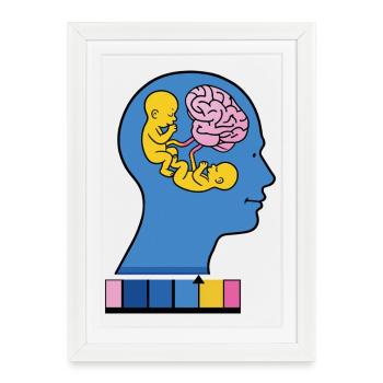 TWIN IN MY MIND - nice people - Affiche encadrée (27 × 37 cm) - blanc - Devant