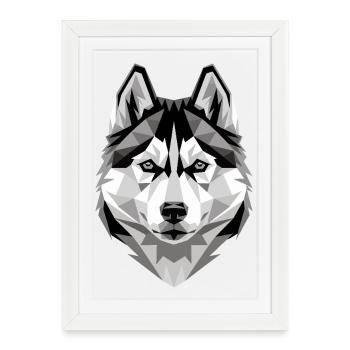 Husky Dogs Lover Dog Love Siberian Huskies - Framed poster (27 × 37 cm) - white - Front