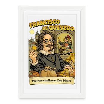 Francisco de Quevedo - Affiche encadrée (27 × 37 cm) - blanc - Devant