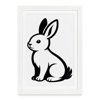 Hare - Framed poster (27 × 37 cm) - white - Front