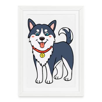 Husky (comic) - Framed poster (27 × 37 cm) - white - Front