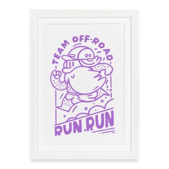 Team Off Road Trail Running - Framed poster (27 × 37 cm) - white - Front