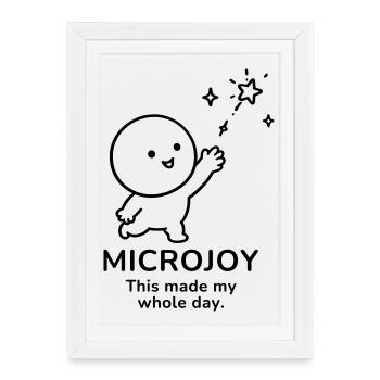 Microjoy – Ça a illuminé toute ma journée | Bonne humeur - Affiche encadrée (27 × 37 cm) - blanc - Devant