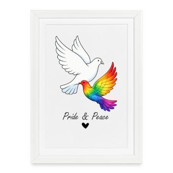 Paix et fierté - Affiche encadrée (27 × 37 cm) - blanc - Devant