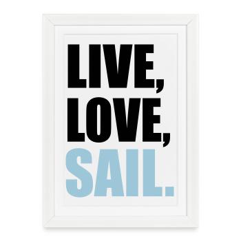 voile - Affiche encadrée (27 × 37 cm) - blanc - Devant