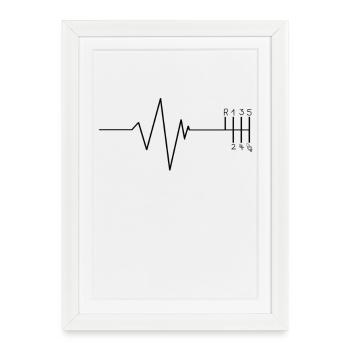 Pulse H circuit - Framed poster (27 × 37 cm) - white - Front