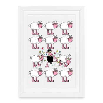Black sheep - Framed poster (27 × 37 cm) - white - Front