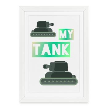 Mon réservoir - Affiche encadrée (27 × 37 cm) - blanc - Devant