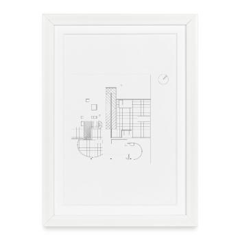 ARCHITECTURE Plan - Affiche encadrée (27 × 37 cm) - blanc - Devant