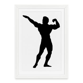Bodybuilding - Framed poster (27 × 37 cm) - white - Front