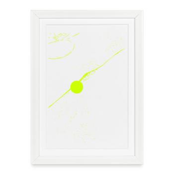 Neon-Orbit-Spur abstrakt - Gerahmtes Poster (27 × 37 cm) - Weiß - Vorne