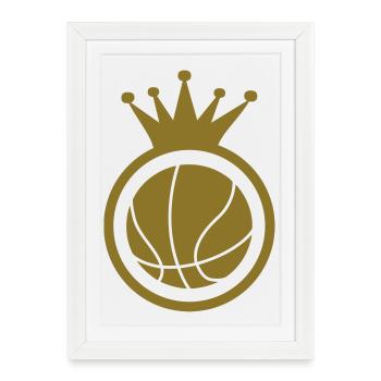 Basketball - Basket Ball - Game - Sport - Player - Framed poster (27 × 37 cm) - white - Front