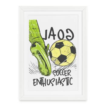 Le football inspire - Affiche encadrée (27 × 37 cm) - blanc - Devant