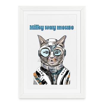 milky way mouse - Framed poster (27 × 37 cm) - white - Front