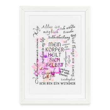 Healing Recovery Motivation - Framed poster (27 × 37 cm) - white - Front