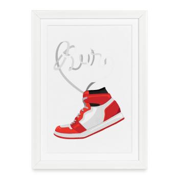 Courir - Affiche encadrée (27 × 37 cm) - blanc - Devant