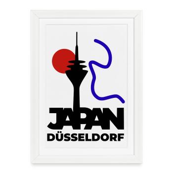 Le Japon se rend à Düsseldorf - Affiche encadrée (27 × 37 cm) - blanc - Devant