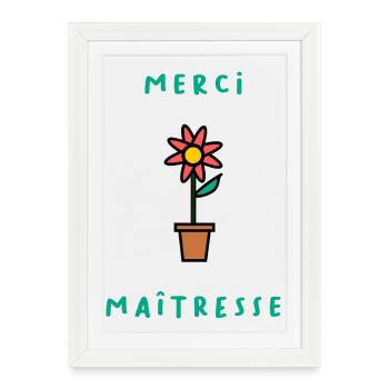 THANK YOU. MISTRESS. MASTER. THANK YOU MISTRESS - Framed poster (27 × 37 cm) - white - Front