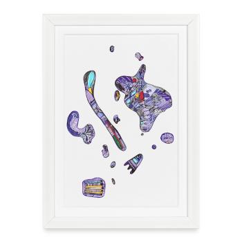 Colorful spots - Framed poster (27 × 37 cm) - white - Front
