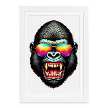 Gorilla - Framed poster (27 × 37 cm) - white - Front
