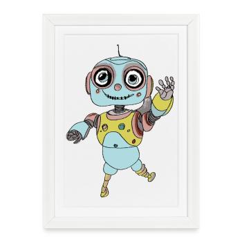 Compagnon cosmique - Affiche encadrée (27 × 37 cm) - blanc - Devant