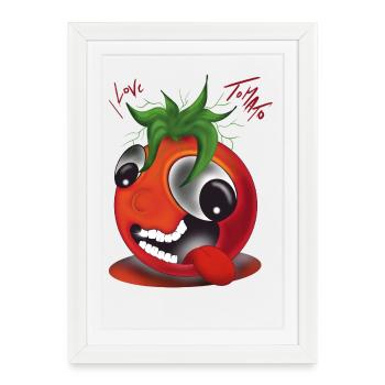 J’adore la tomate - Affiche encadrée (27 × 37 cm) - blanc - Devant