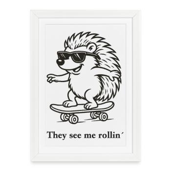 They see me rollin ́ - Framed poster (27 × 37 cm) - white - Front