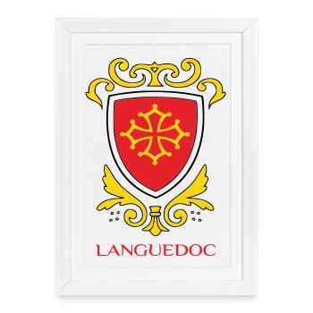 Languedoc - Affiche encadrée (27 × 37 cm) - blanc - Devant
