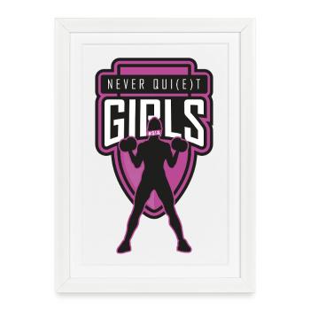 Illustration de filles puissantes et jamais silencieuses - Affiche encadrée (27 × 37 cm) - blanc - Devant