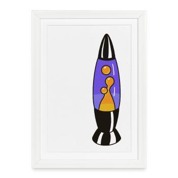 Lava Lamp Retro – Psychedelic Design - Framed poster (27 × 37 cm) - white - Front