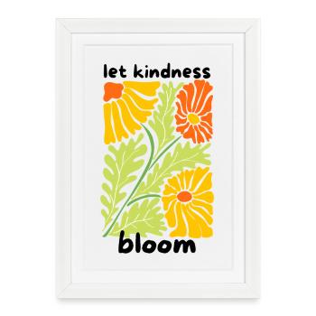 🌼 Que la gentillesse s’épanouisse 🌼 - Affiche encadrée (27 × 37 cm) - blanc - Devant