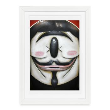 V - Framed poster (27 × 37 cm) - white - Front